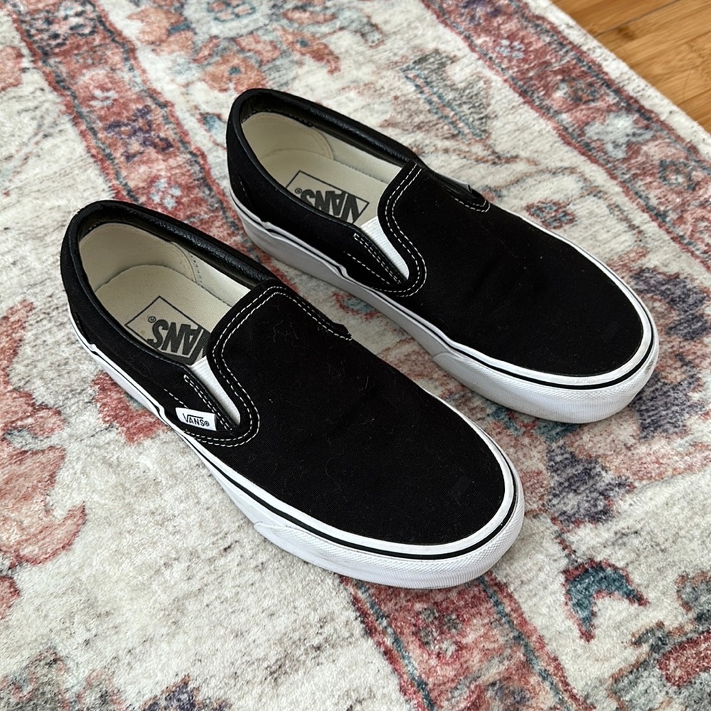 Black Platform Vans